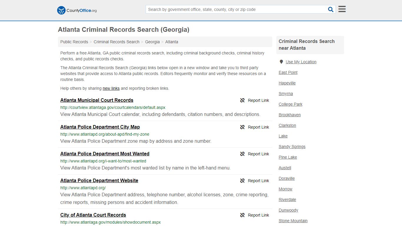 Criminal Records Search - Atlanta, GA (Arrests, Jails ...
